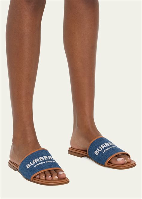 burberry slider|burberry denim slides.